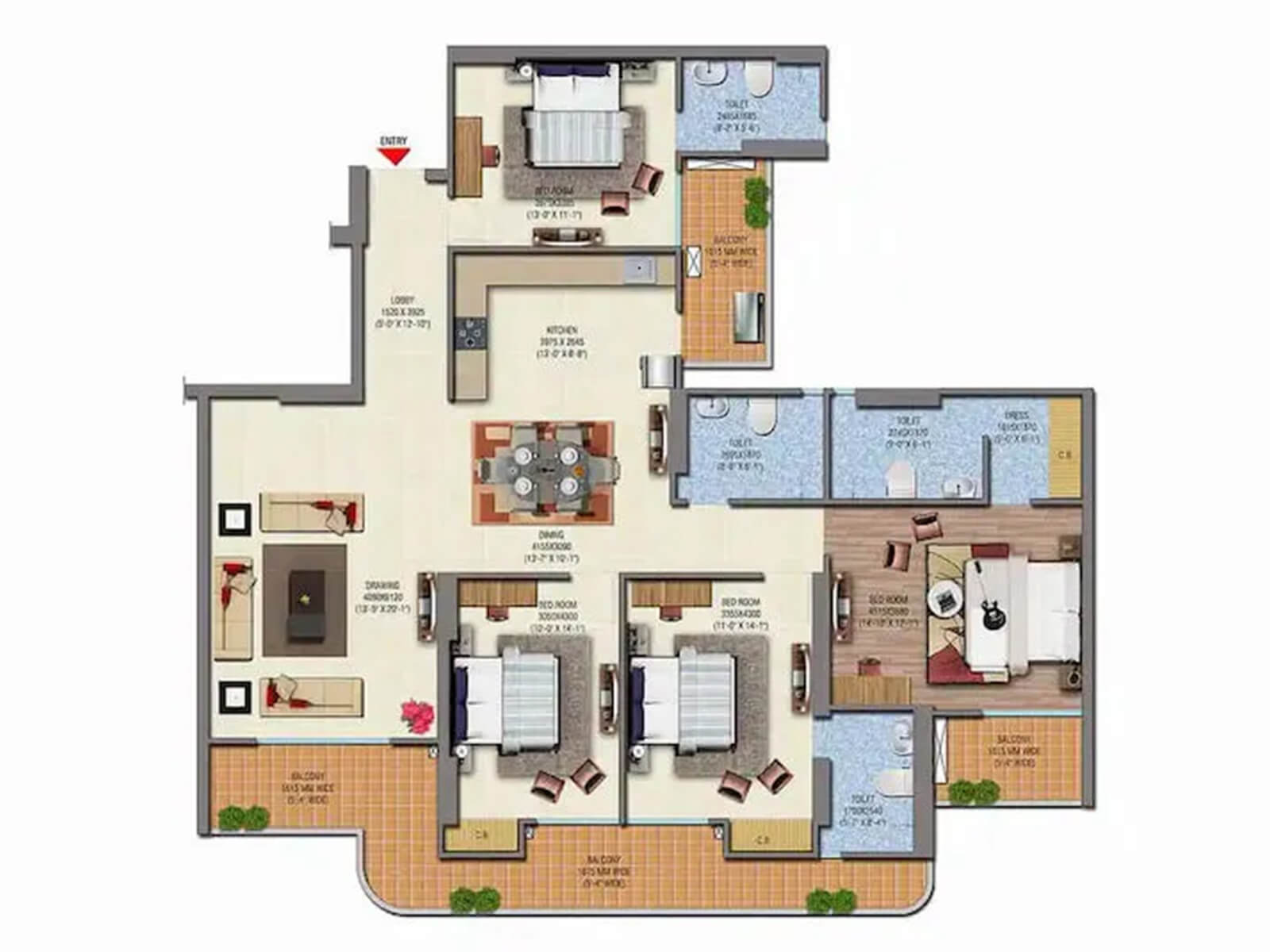 4-BHK-Diamond-SAYA-Gold-Avenue-2370